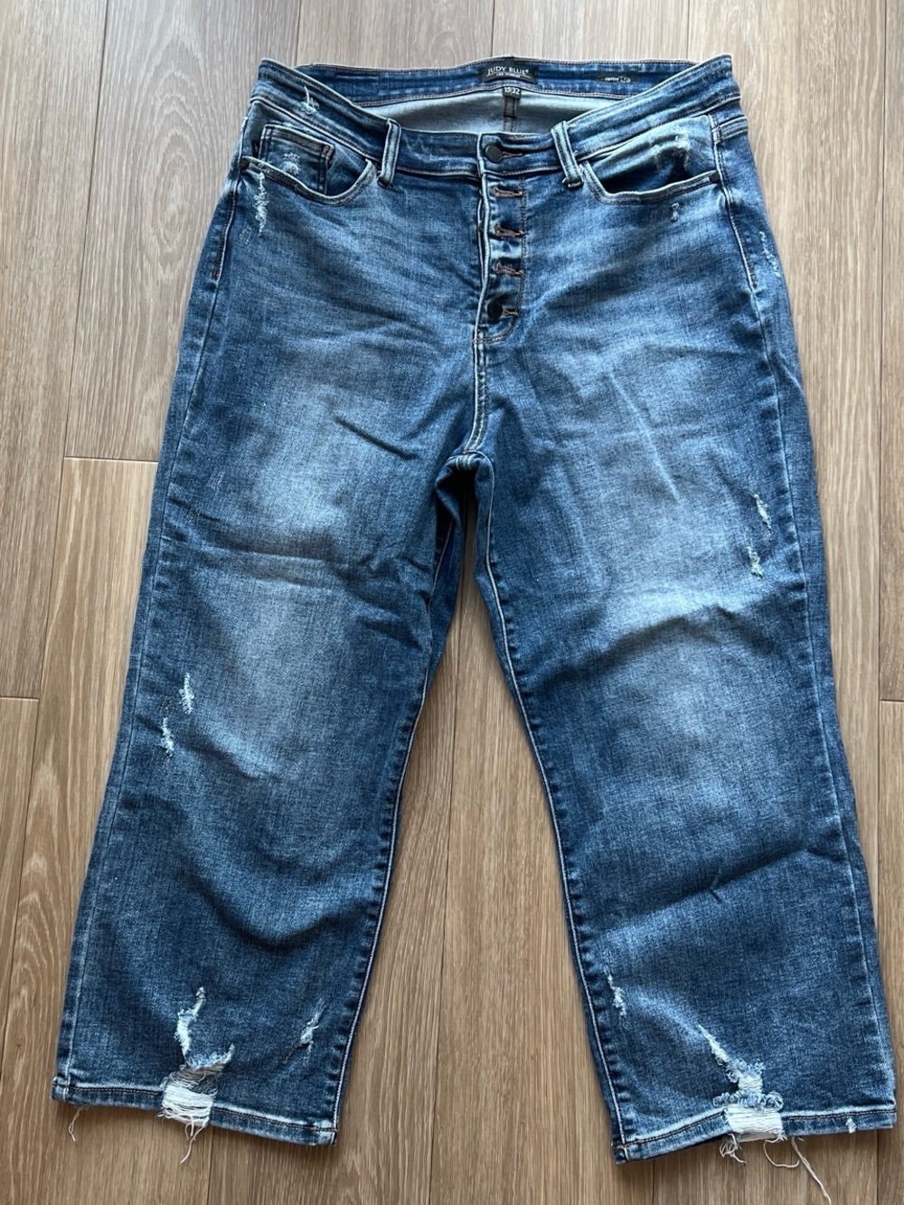 Judy Blue Los Angeles 15 | 32 Blue Denim Jeans Wide Leg